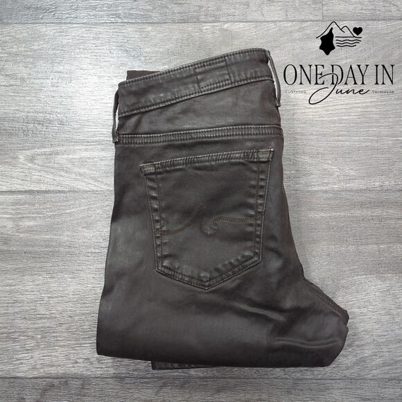 Adriano Goldschmied The Legging Ankle Faux Leather Super Skinny Jeans Size 27 (4 - Picture 6 of 6